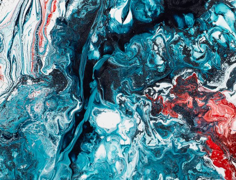 Original Abstract Seascape Painting by Joelle Kem Lika