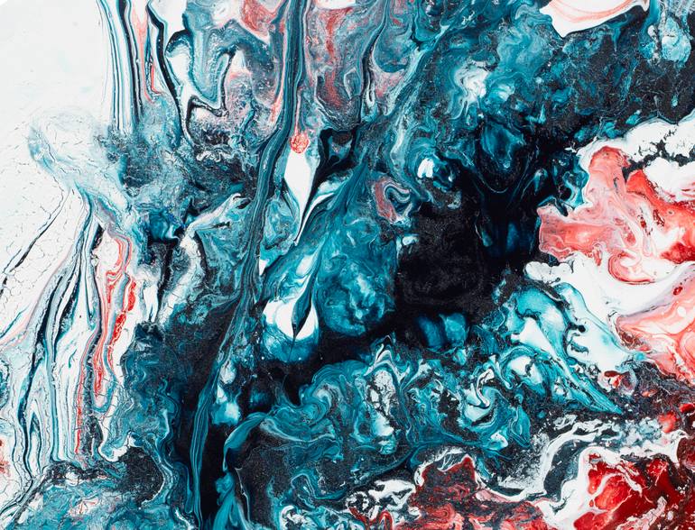 Original Abstract Seascape Painting by Joelle Kem Lika