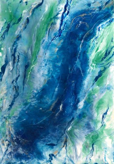 Original Abstract Seascape Paintings by Joelle Kem Lika