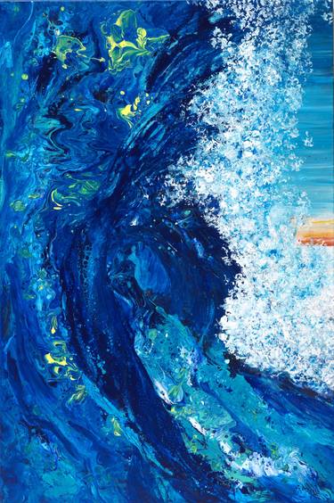 Original Abstract Seascape Paintings by Joelle Kem Lika