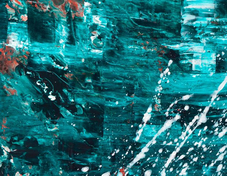 Original Abstract Expressionism Seascape Painting by Joelle Kem Lika