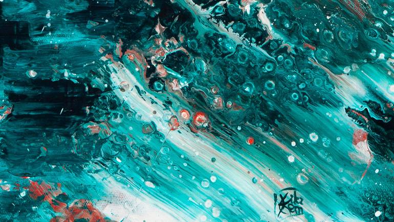 Original Abstract Expressionism Seascape Painting by Joelle Kem Lika
