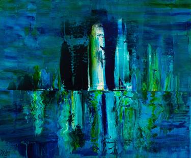 Original Abstract Expressionism Cities Paintings by Joelle Kem Lika