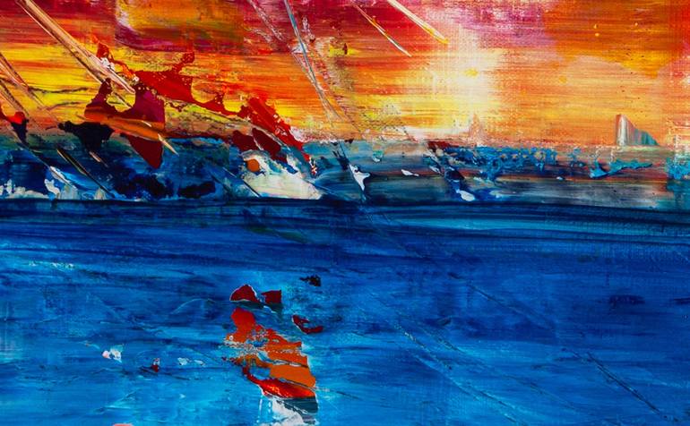 Original Impressionism Seascape Painting by Joelle Kem Lika
