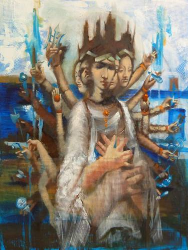 Original Expressionism Religious Paintings by Marie-Eve Lauzier