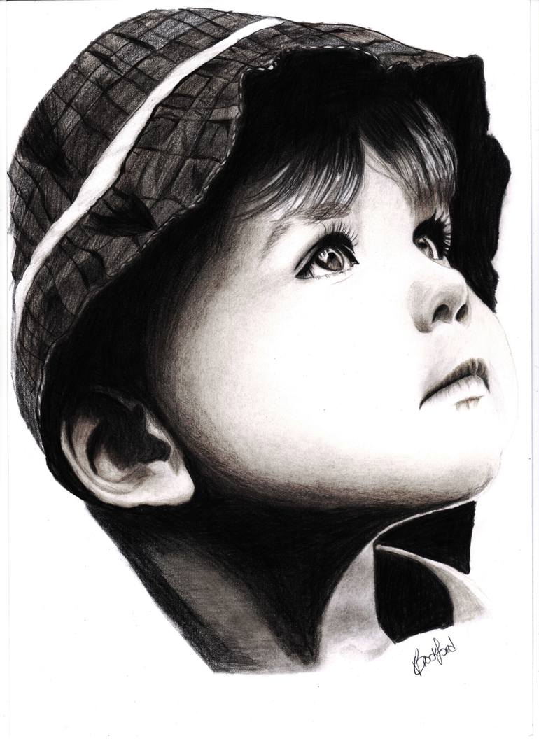 Kids Portraits - Drawings & Pencil Sketches of Children for Sale