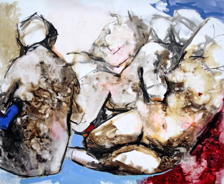 Original Abstract Nude Paintings by Gabriela-Elena David