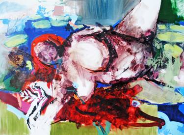 Original Abstract Nude Paintings by Gabriela-Elena David