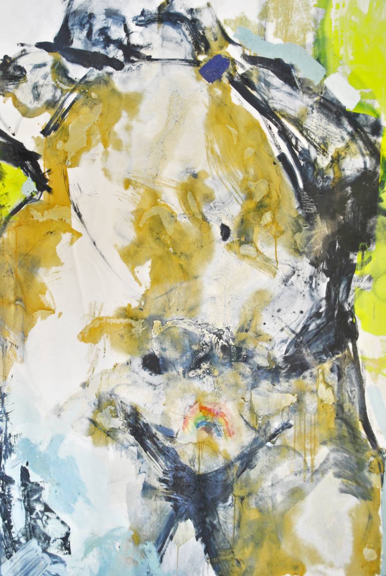 Original Abstract Nude Painting by Gabriela-Elena David