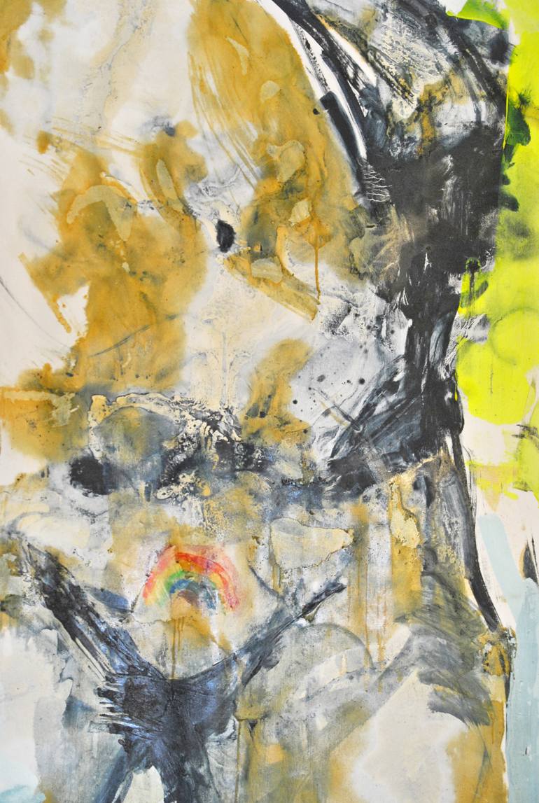 Original Abstract Nude Painting by Gabriela-Elena David
