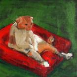 Sitting cat by Gabriela-Elena David