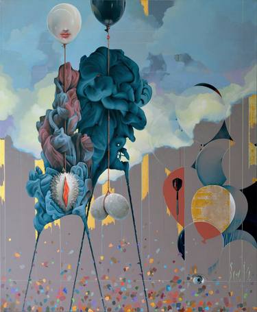 Original Surrealism Abstract Paintings by Ianis Lungu