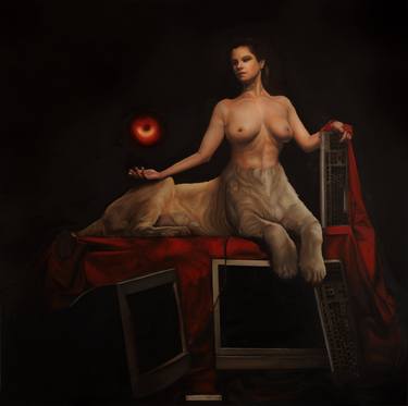 Original Figurative Classical mythology Paintings by Agostino Bergo