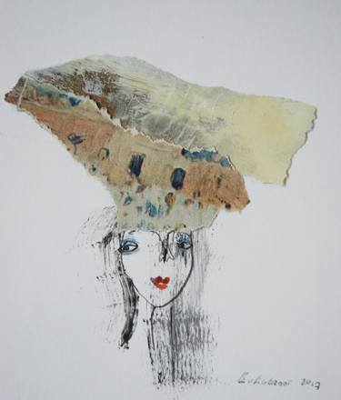 Original Figurative Women Collage by Els van Egeraat