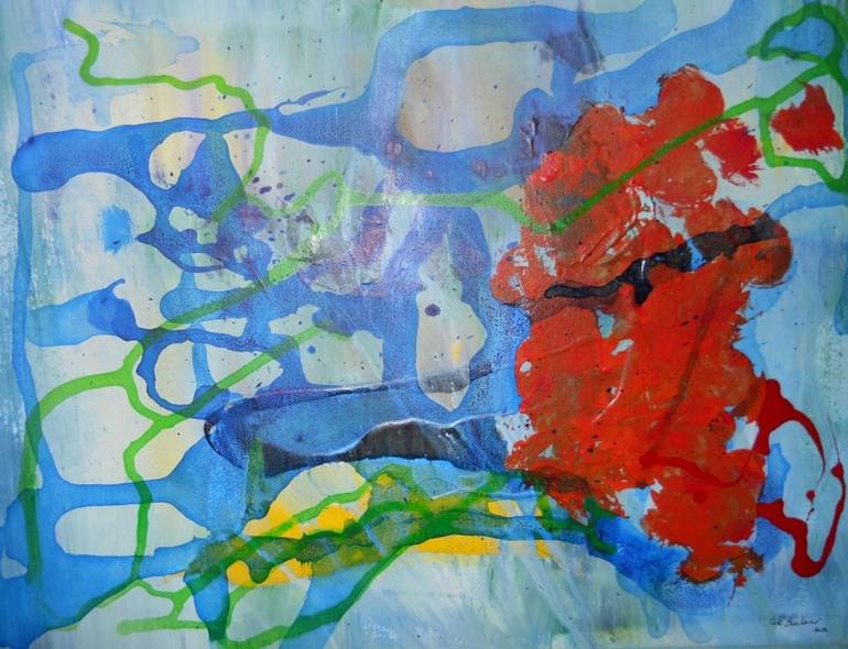 In the ocean Painting by Rita Barbano | Saatchi Art