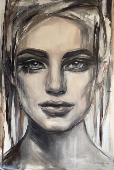 Original Black & White Women Painting by Hesther Van Doornum