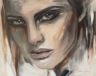 Original Black & White Women Painting by Hesther Van Doornum
