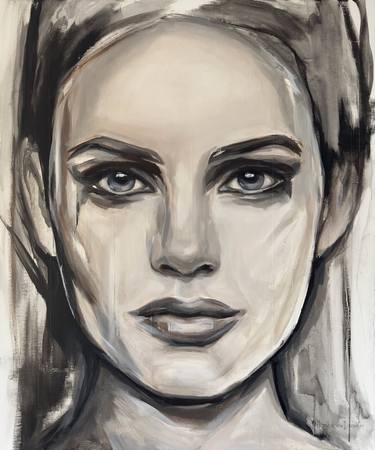 Original Black & White Women Painting by Hesther Van Doornum