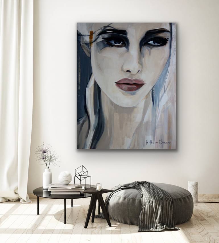 Original Portrait Painting by Hesther Van Doornum