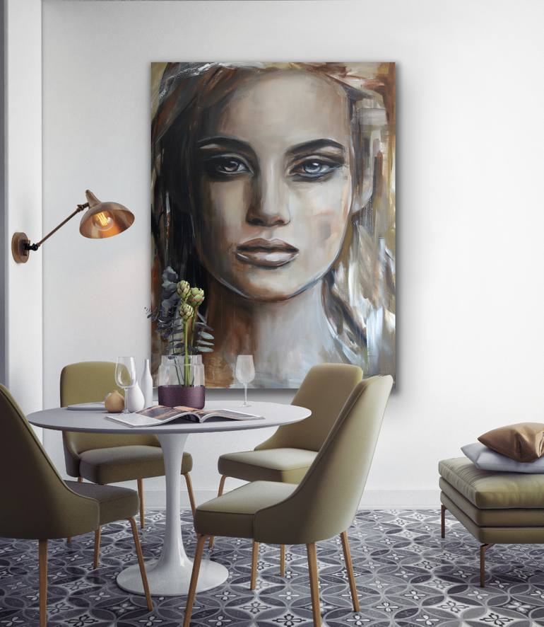 Original Abstract Women Painting by Hesther Van Doornum