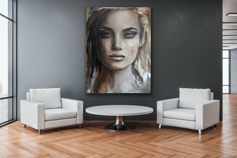Original Abstract Women Painting by Hesther Van Doornum