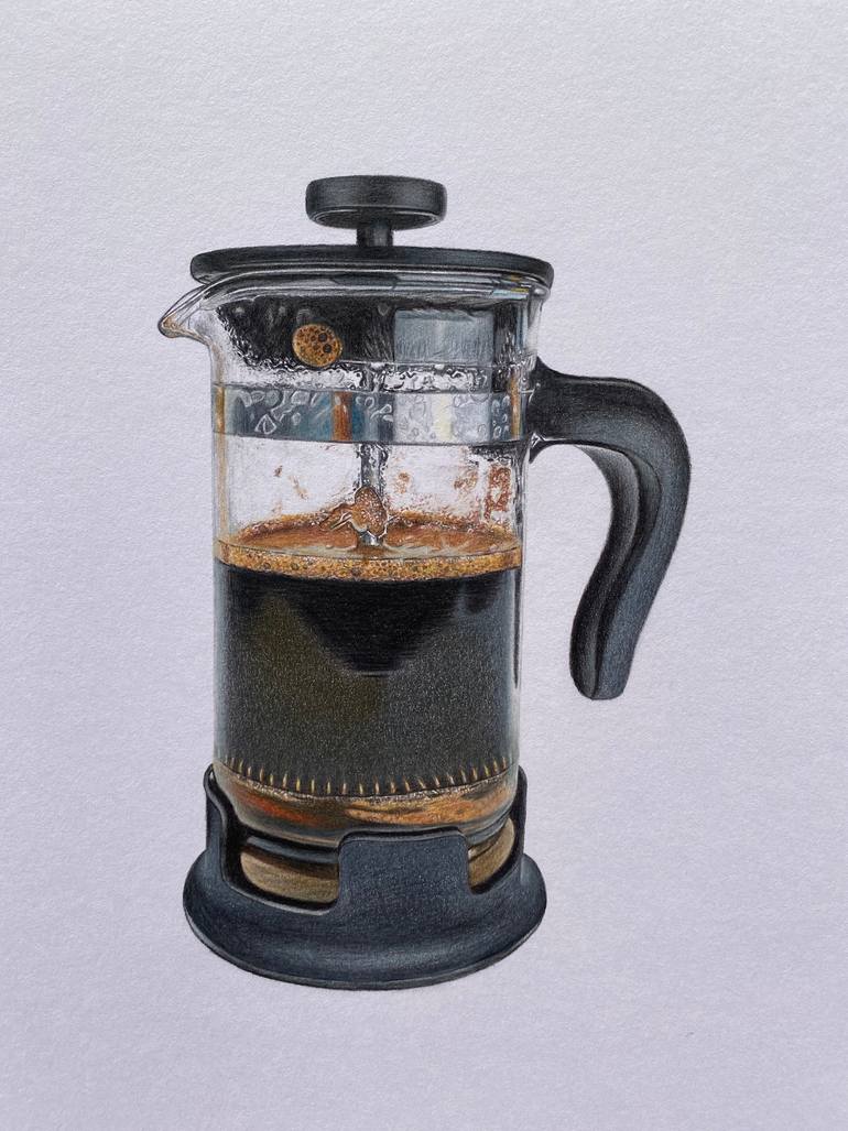 Original Photorealism Still Life Drawing by Marie-Noëlle Erasmus