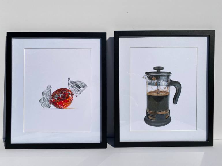 Original Photorealism Still Life Drawing by Marie-Noëlle Erasmus