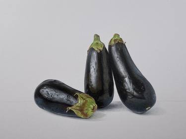 Eggplants, Still Life, Drawing thumb