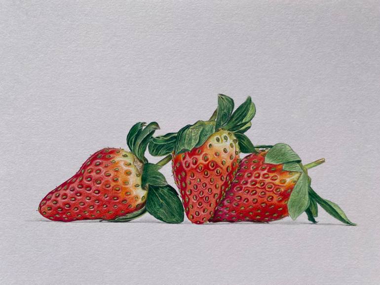 Original Photorealism Still Life Drawing by Marie-Noëlle Erasmus