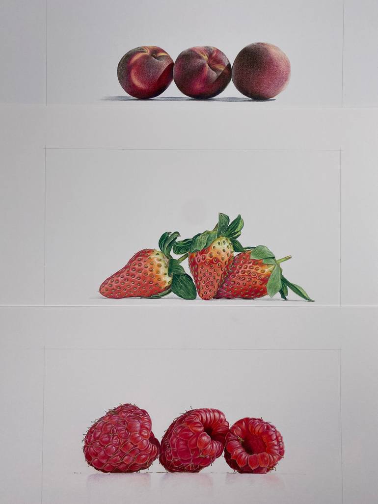 Original Photorealism Still Life Drawing by Marie-Noëlle Erasmus