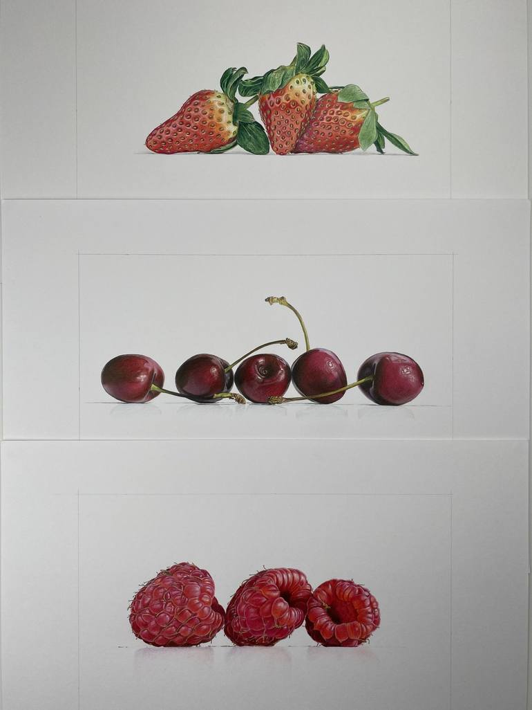 Original Photorealism Still Life Drawing by Marie-Noëlle Erasmus