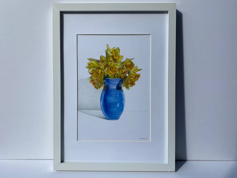 Original Fine Art Floral Drawing by Marie-Noëlle Erasmus