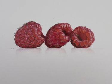Raspberries Still Life Drawing thumb
