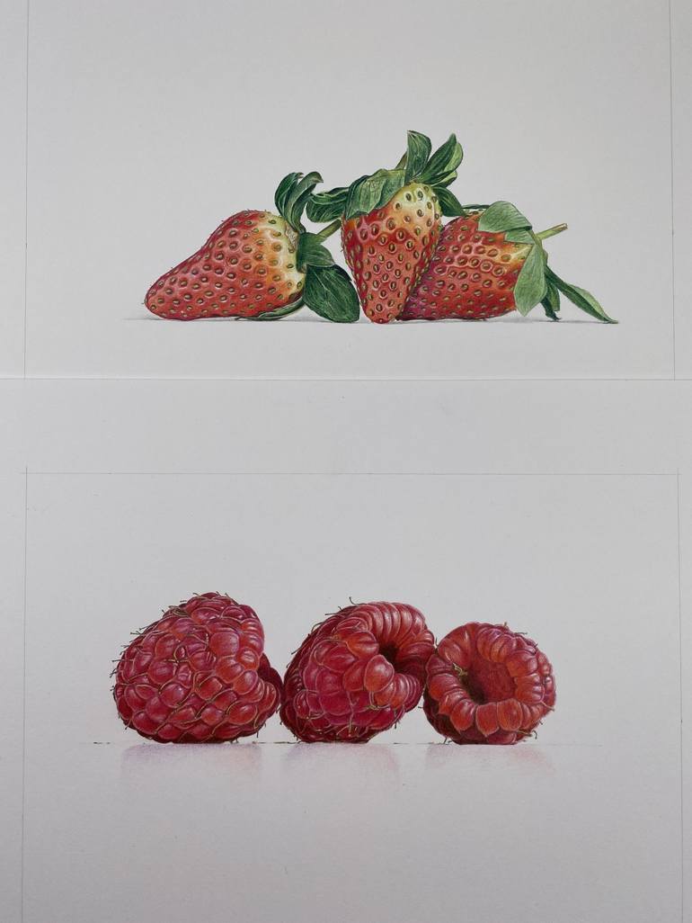 Original Photorealism Still Life Drawing by Marie-Noëlle Erasmus