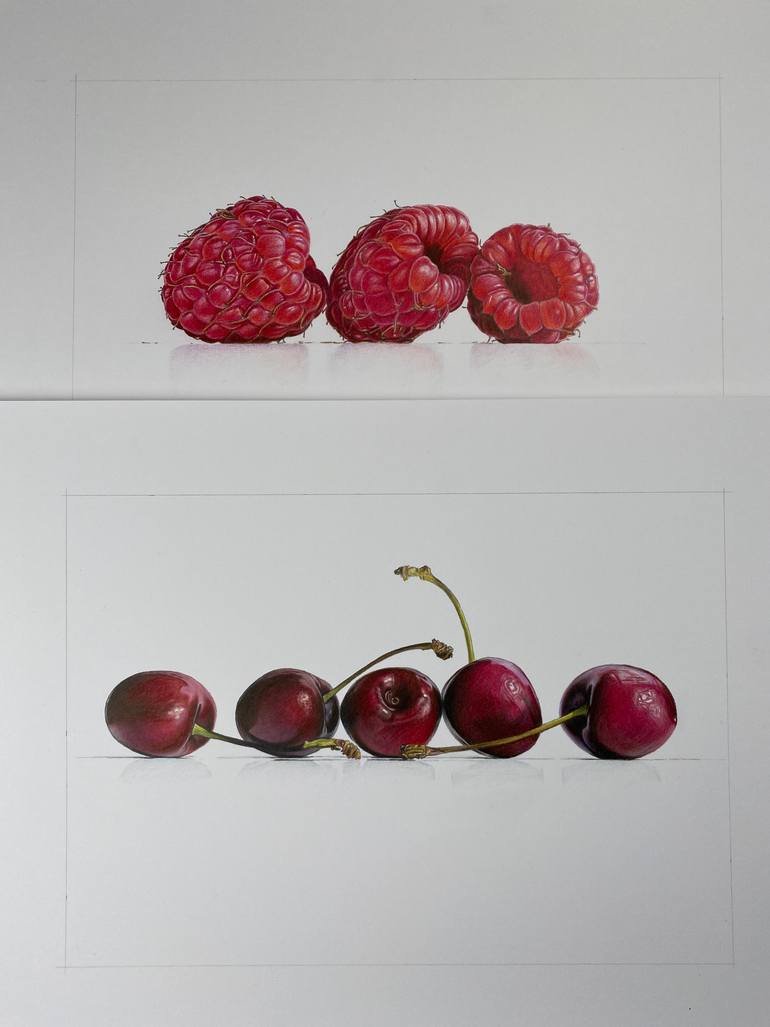 Original Photorealism Still Life Drawing by Marie-Noëlle Erasmus