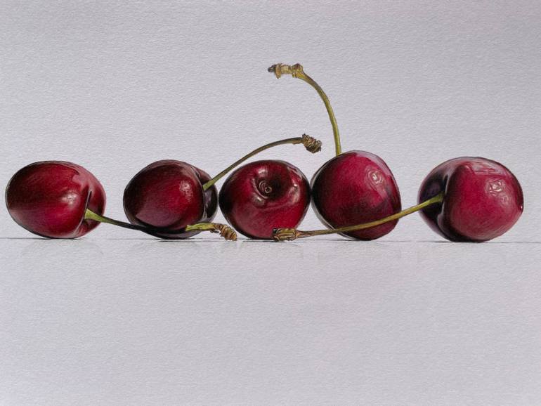 Original Photorealism Still Life Drawing by Marie-Noëlle Erasmus
