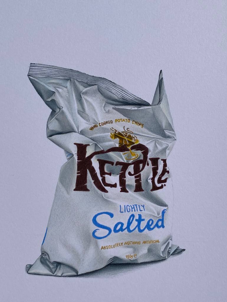 Original Photorealism Food & Drink Drawing by Marie-Noëlle Erasmus