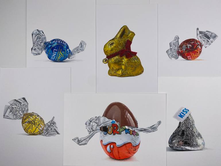 Original Photorealism Food & Drink Drawing by Marie-Noëlle Erasmus