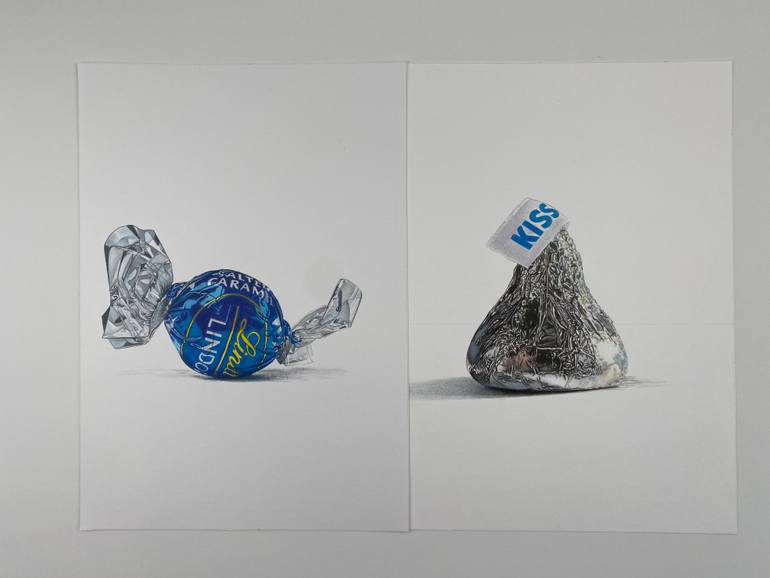 Original Photorealism Food & Drink Drawing by Marie-Noëlle Erasmus