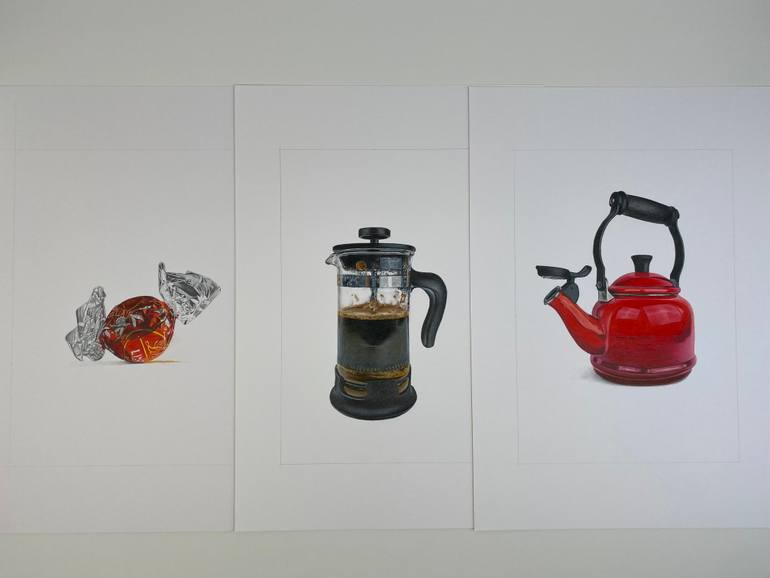 Original Photorealism Food & Drink Drawing by Marie-Noëlle Erasmus