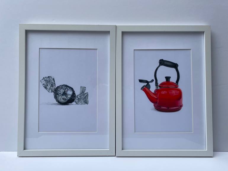 Original Photorealism Still Life Drawing by Marie-Noëlle Erasmus