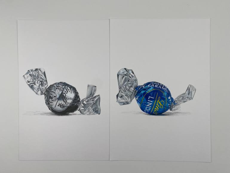 Original Photorealism Food & Drink Drawing by Marie-Noëlle Erasmus