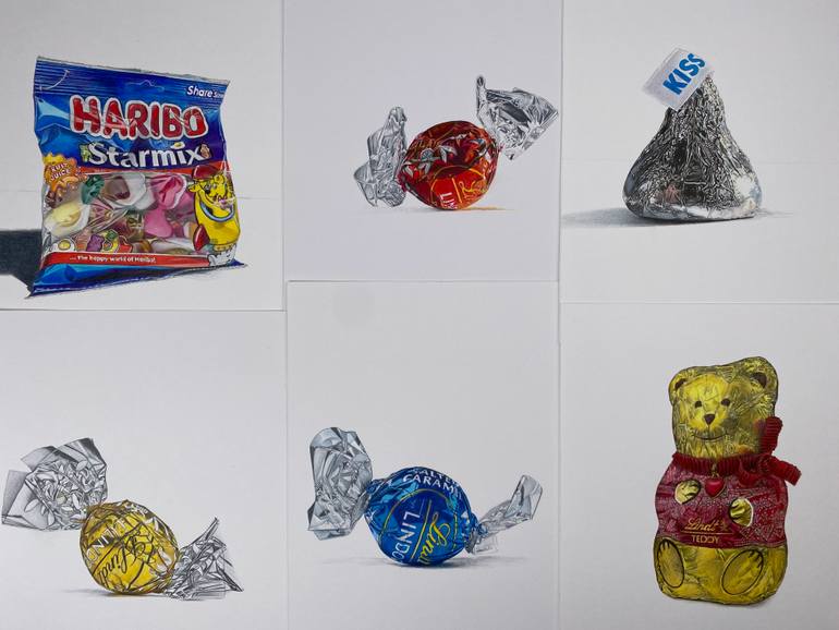 Original Photorealism Food & Drink Drawing by Marie-Noëlle Erasmus