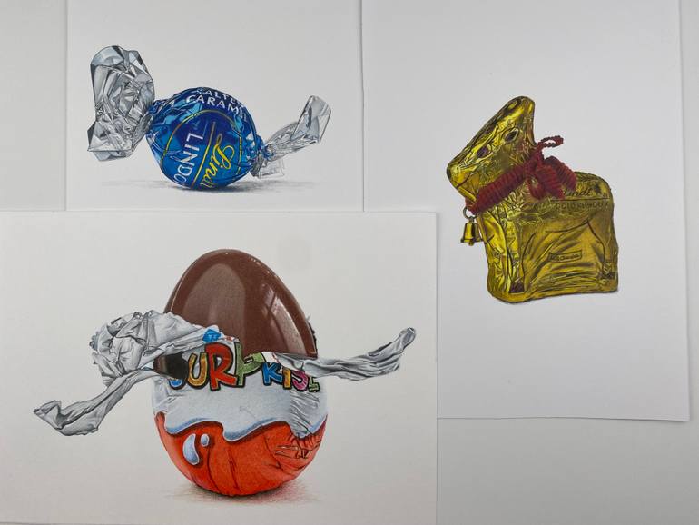 Original Photorealism Food & Drink Drawing by Marie-Noëlle Erasmus
