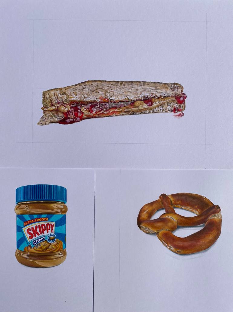 Original Photorealism Food & Drink Drawing by Marie-Noëlle Erasmus