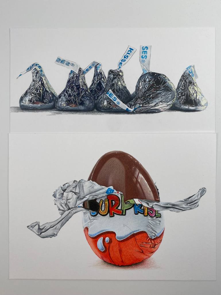 Original Photorealism Food & Drink Drawing by Marie-Noëlle Erasmus