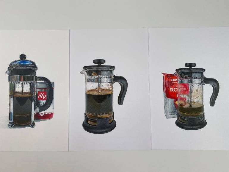 Original Photorealism Food & Drink Drawing by Marie-Noëlle Erasmus