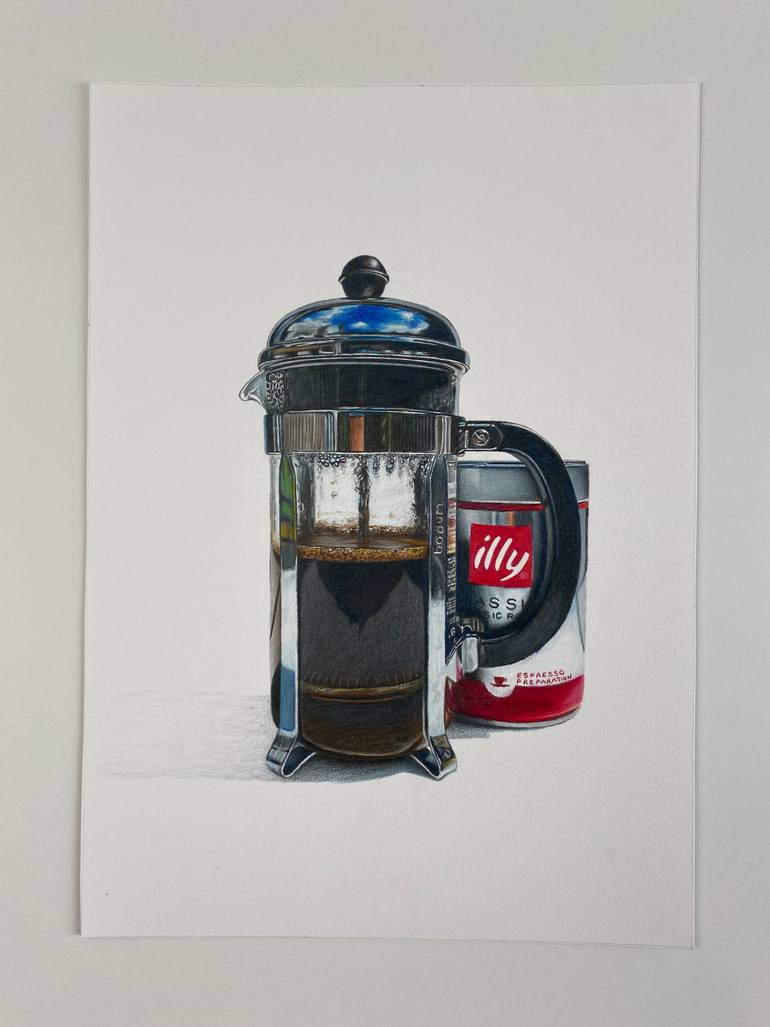 Original Photorealism Food & Drink Drawing by Marie-Noëlle Erasmus