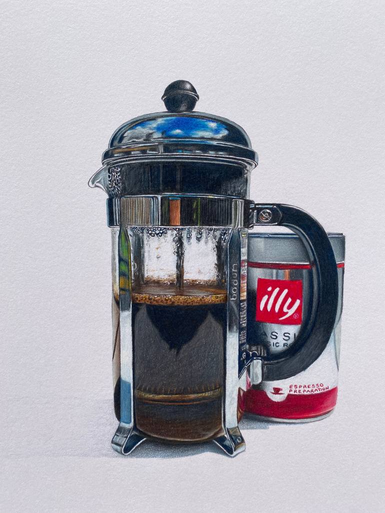 Original Photorealism Food & Drink Drawing by Marie-Noëlle Erasmus