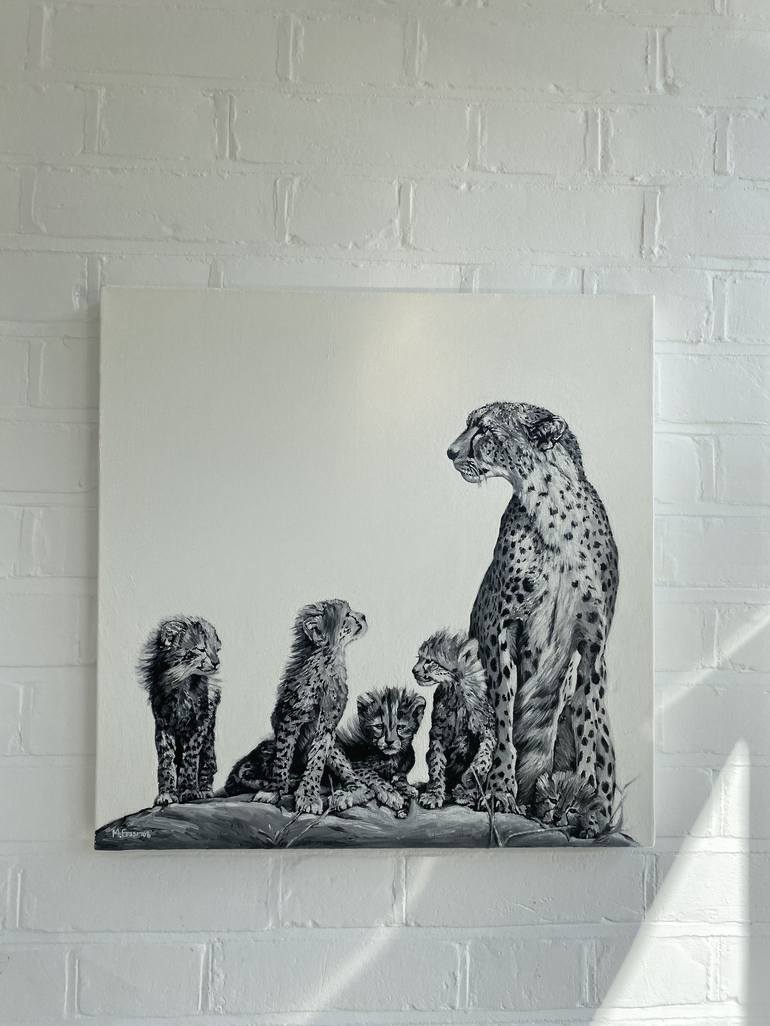 Original Fine Art Animal Painting by Marie-Noëlle Erasmus